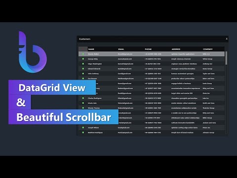 C# Tutorial ~ Add Beautiful Custom Scrollbars to DataGridView - Bunifu Framework