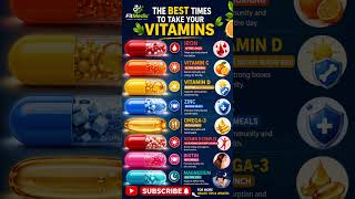 Best Time to Take Vitamins & Supplements | Vitamin C, D, Zinc, Iron, Omega-3 Guide #Shorts