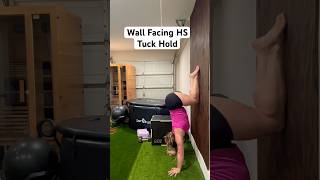 Wall Facing Handstand Tuck Hold