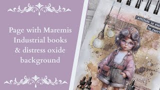 How to make a beautiful background with Distress inks & Maremis books