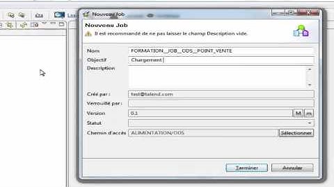 Auto formation Talend Part 1 : Création d