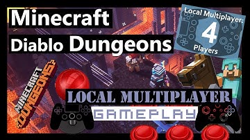 Minecraft Dungeons (Xbox One) 4 Player Local Co Op Review - Gameplay