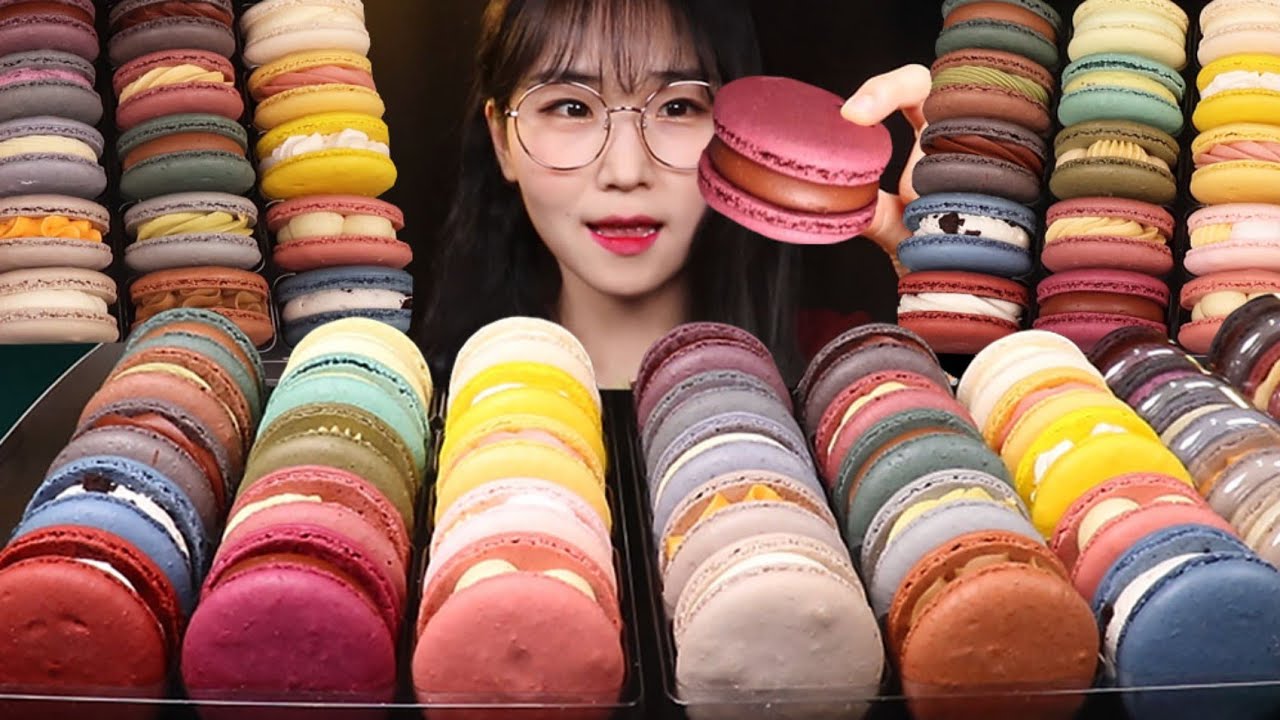 ASMR 마카롱 26개 순삭!😋 헤이미 마카롱 전메뉴 먹방 MACARON MUKBANG ~!! DESSERT EATING SOUNDS