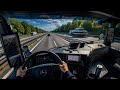 NEW Mercedes Actros POV 🔥 ASMR Truck Driving in France 🇫🇷 | 4K Road Sounds