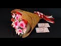 ทำช่อดอกไม้ใส่เงิน ช่อดอกไม้ธนบัตร(รับปริญญา วันปัจฉิม วาเลนไทน์)How to Make money bouquet.