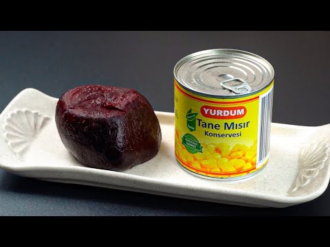 Salad with BEET AND CORN in 5 minutes! The salad is prepared very quickly and easily!