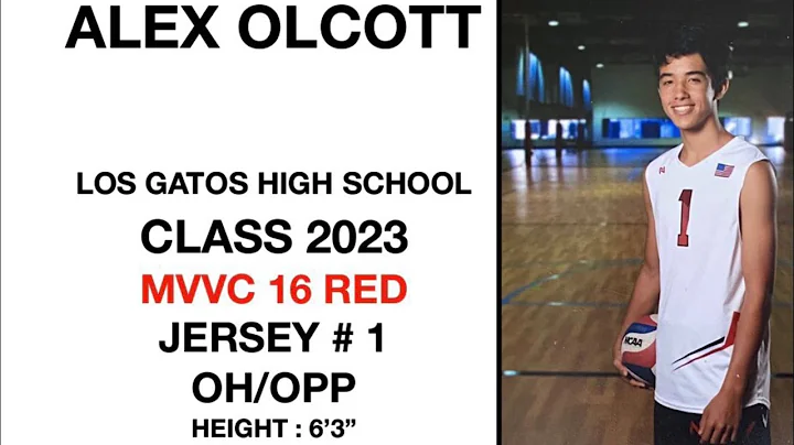 ALEX OLCOTT/BJNC 2021/MVVC 16 RED/CLASS 2023/Los Gatos High/OutsideHitter/#1