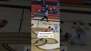 Smooth with the roll 😮‍💨 Wade Holtet | Triton HS, MN #basketball #hoops #somersault #nba