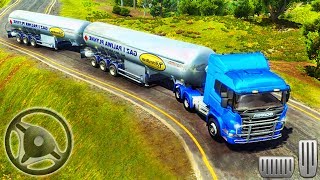 Offroad Oil Tanker Transporter Truck: Road Train - Android GamePlay screenshot 3