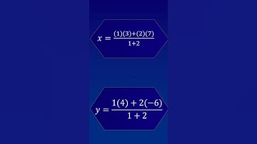 The point which divides the  (7, – 6) ad (3, 4) in ratio 1: 2 #shorts #exemplar #coordinategeometry