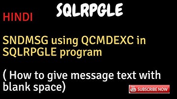 IBM i, AS400 Tutorial, iSeries, System i -SNDMSG uisng QCMDEXC in SQLRPGLE| Give message with spaces