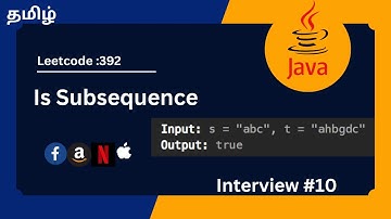 Is Subsequence (Leetcode : 392) | Java | Tamil
