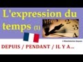 Урок#121: Индикаторы времени (1) / Expression du temps: il y a, depuis, pendant, dans