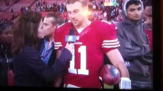 Creepy guy at SF Postgame Interview