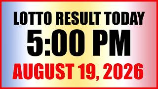 Lotto Result Today 5pm Draw August 19, 2026 Swertres EZ2 PCSO