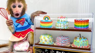 Baby Monkey BonBon اصنع كعكة عيد ميلاد لجرو لطيف - BonBon Arabic