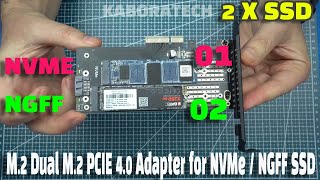 Dual M.2 PCIE 4.0 Adapter for NVMe