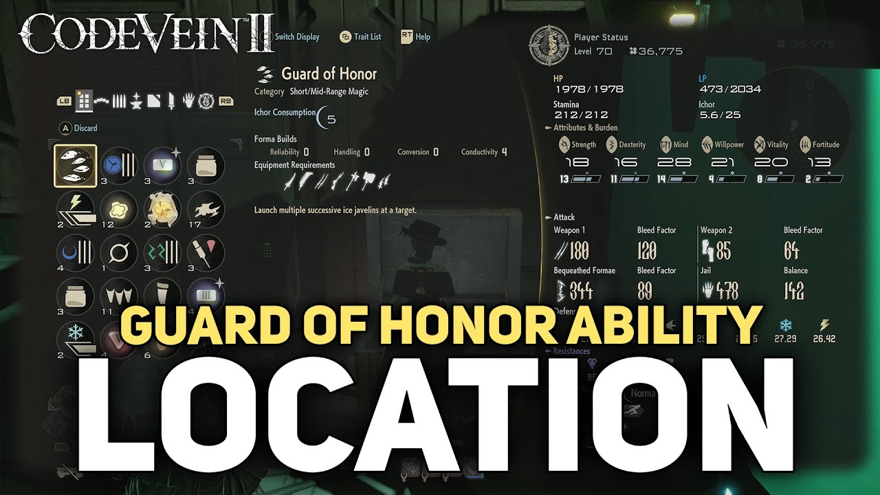 Code Vein 2 - How To Get The Guard of Honor Ability