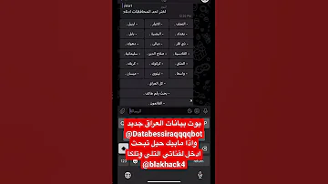 بيانات العراق الجديد بوت داتا بيس داتابيس العراق 