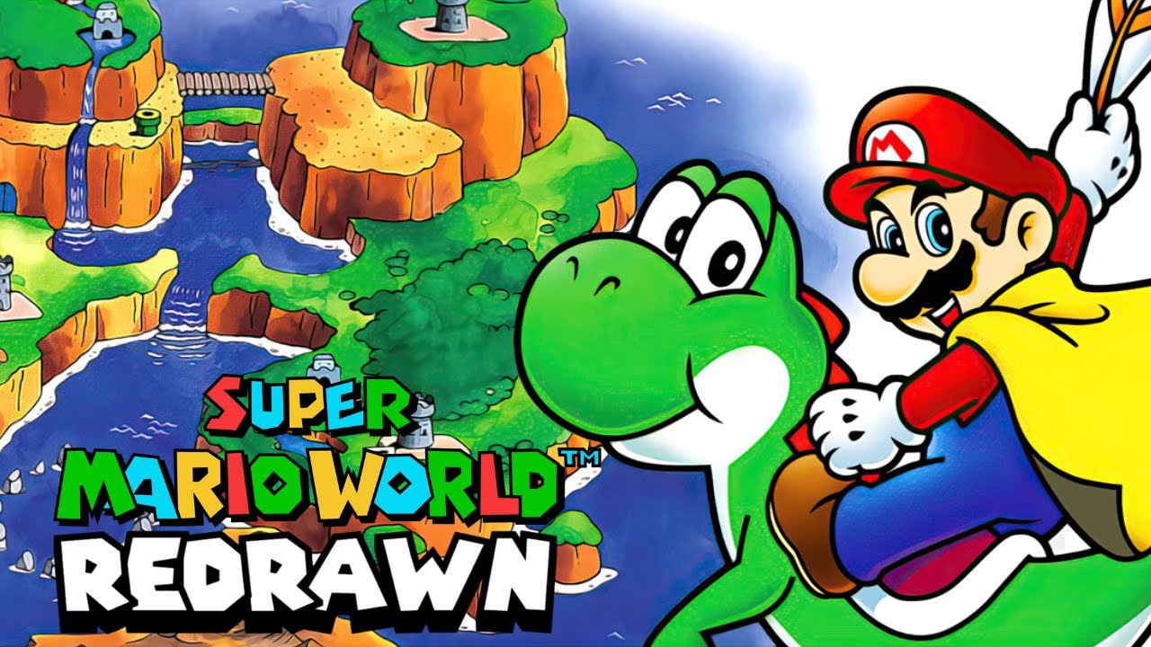 Super Mario World Redrawn Longplay SNES YouTube