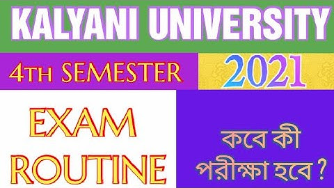 kalyani university 4th semester exam routine published 2021// programme course