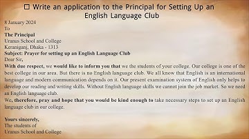 Application for setting up an English language club