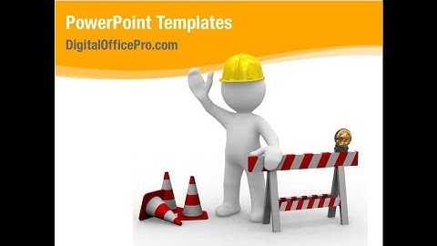 Under Construction Theme PowerPoint Template Backgrounds - DigitalOfficePro #07313