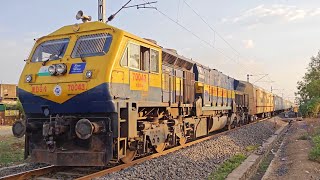 NMG Rake Train in Indian Railways | Pune WDG4 Diesel Locomotive | Train Videos Indian Railways