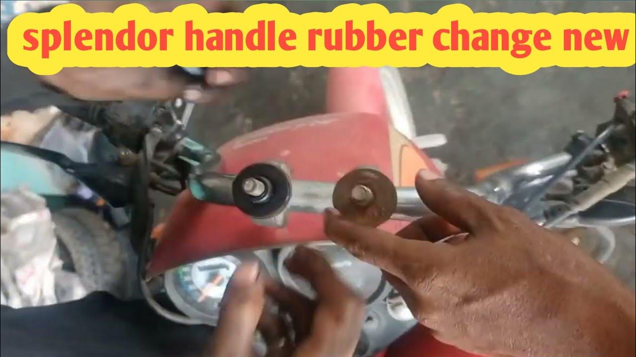 how to replace Handle rubber in splendor! bariya bike junction/splendor