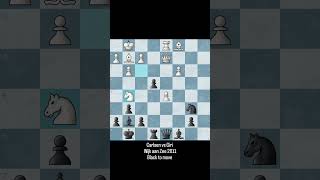 Carlsen vs Giri | Black to move | ♟️ #chesspuzzles #ytshorts  #magnuscarlsen #fyp #chesscom #chess