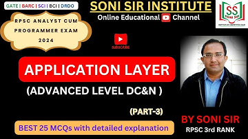 APPLICATION LAYER | DATA COMMUNICATION & NETWORKING | ADV LEVEL SERIES | RPSC ACP EXAM 2024 | PART-3