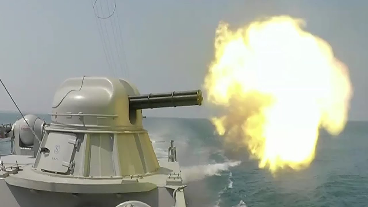Russian Close In Weapon Systems In Action 30mm Ak 630 Ak 306 Ciws Live Fire Youtube