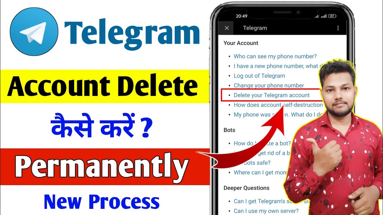 Telegram Account Delete Kaise Kare Permanently | How To Delete Telegram ...