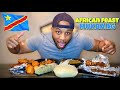 FIRST TIME TRYING FUFU| AFRICAN FOOD MUKBANG(CONGOLESE)| FUMBWA+FUFU MUKBANG