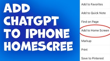 How To Add ChatGPT To Any iPhone Home Screen
