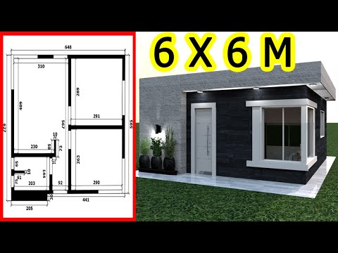 Video: Casa 6 por 6 de dos pisos: diseño de bloques de espuma, madera (foto)