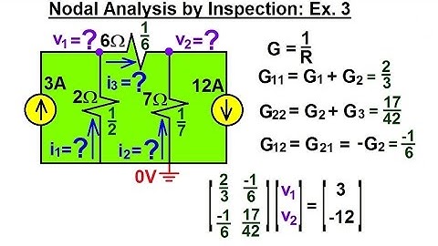 Electrical Engineering: Ch 3: Circuit Analysis (19 of 37) Nodal Analysis by Inspection: Ex. 3