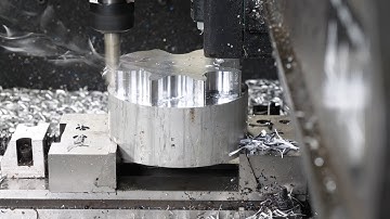 Roughing Pass on an Aluminum Sprocket at 5 MRR on the MR-1 CNC Gantry Mill