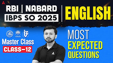 RBI, NABARD & IBPS SO 2025 | English Most Expected Questions #12 | English by Parth Krishan