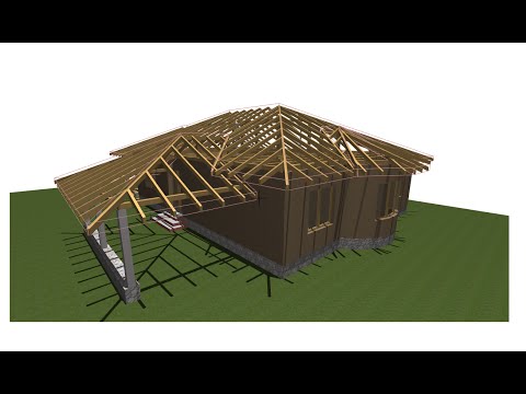 Archicad. Книга макетов урок 3. Объем стен. Смета материалов дерева на кровлю.