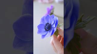 DIY Clay Flower Anemone粘土でアネモネ作ってみた　#clayart #coldporcelain #クレイフラワー #ハンドメイド