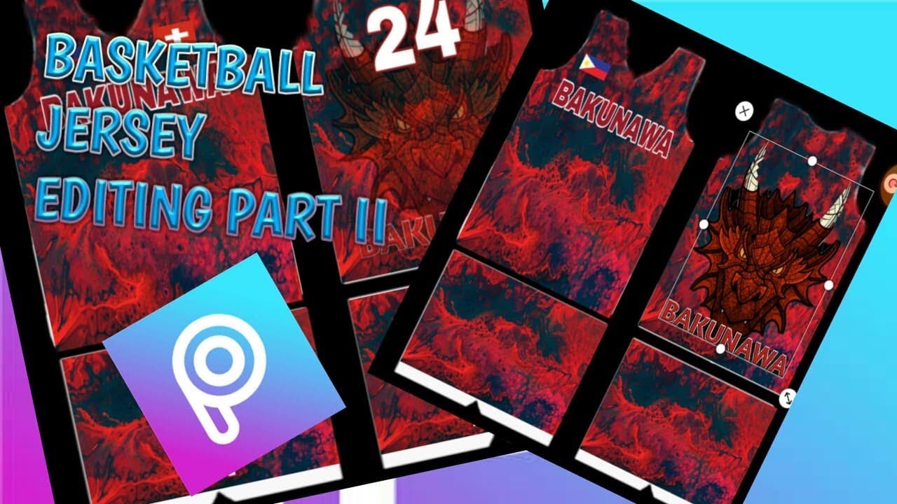 How to edit a basketball Jersey design on PicsArt part II YouTube