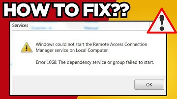 How To Fix Remote Access Connection Manager Can