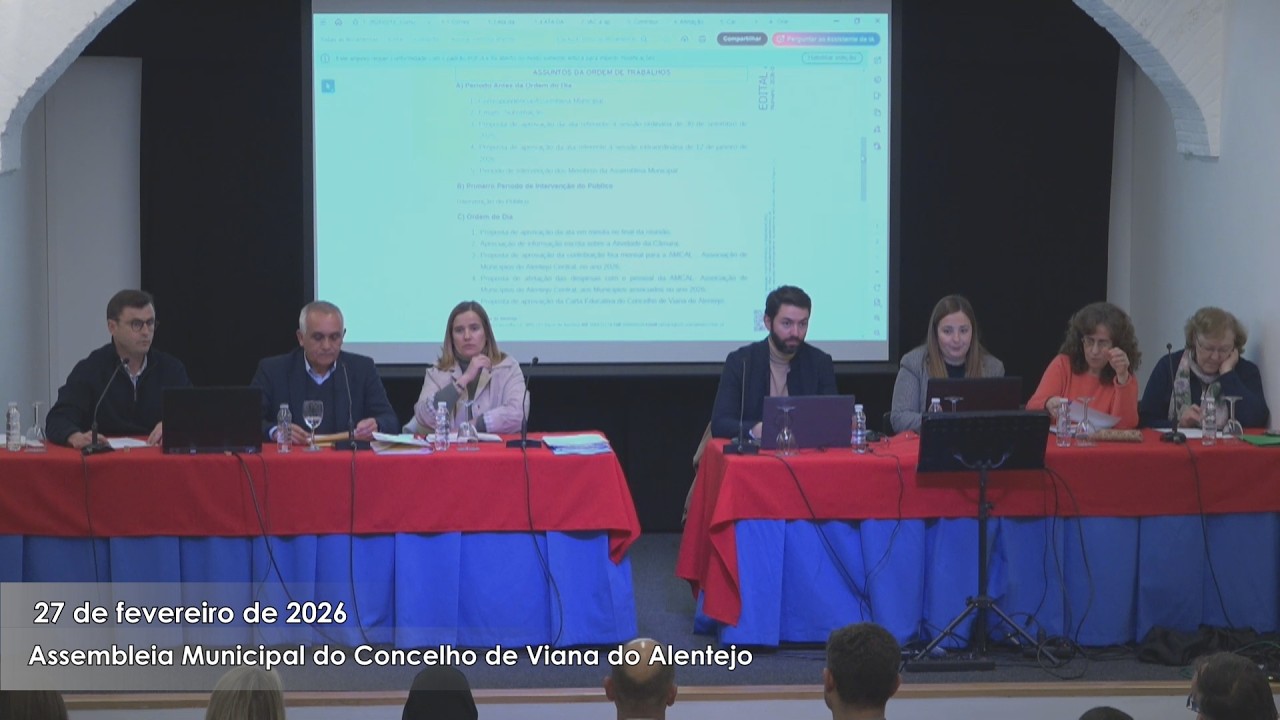 Assembleia Municipal do Concelho de Viana do Alentejo | 27 de fevereiro ...