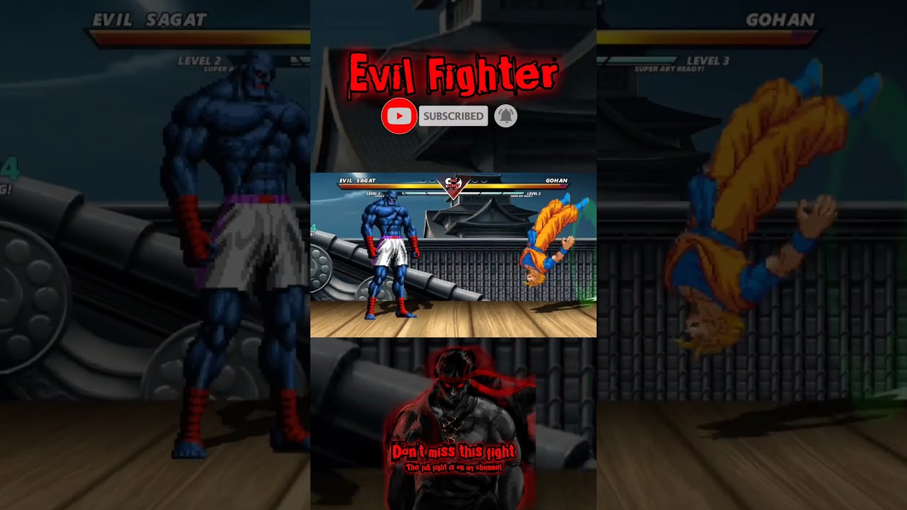 EVIL SAGAT vs GOHAN - Amazing epic fight battle !