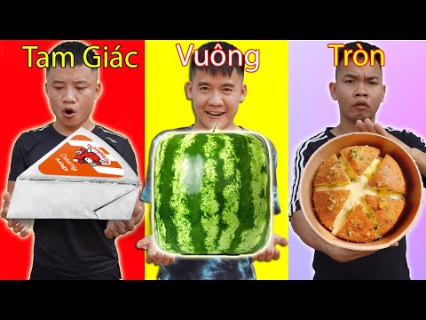 Video Hưng Troll | Thử Thách 24H Ăn Đồ Ăn Theo Hình Học Tròn... - youtube