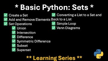 Python Sets Uitgelegd: Toevoegen, Verwijderen en Master Set Bewerkingen🐍