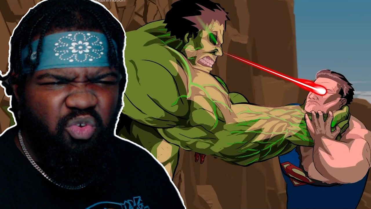 HULK CLAPPED SUPERMAN!! SUPERMAN VS HULK Animation -Taming The Beast II @zimautanimation REACTION