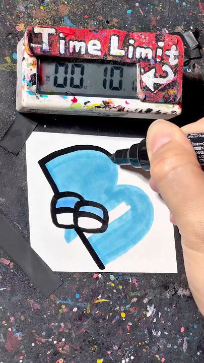【ASMR】Drawing B (AlphabetLore)in 40Sec