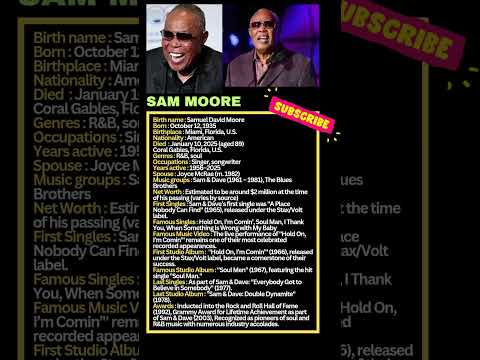 Sam Blue — Sam Moore | Sam Moore bio #celebritybio #short #music